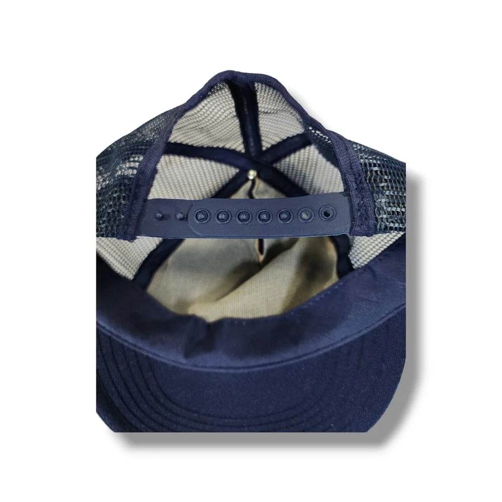 Vintage Trane Mesh Foam Snapback Trucker Hat Cap Blue USA‎ Made